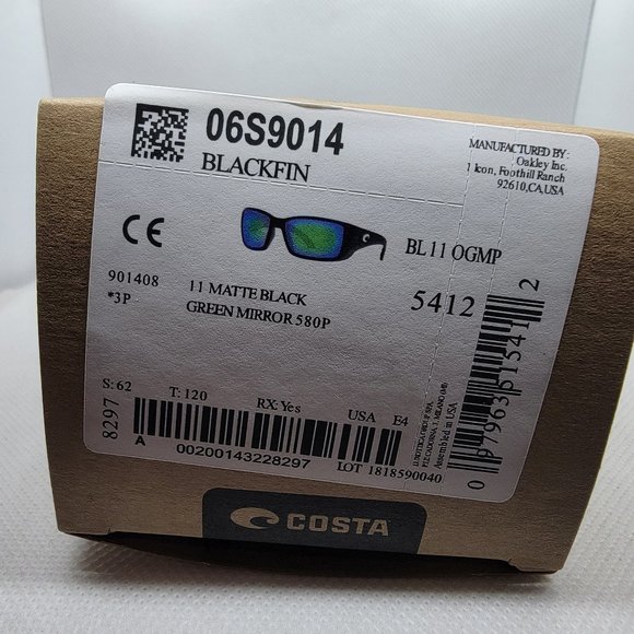 *SOLD* Costa Blackfin 580P Green Polarized Sunglasses - Picture 12 of 13